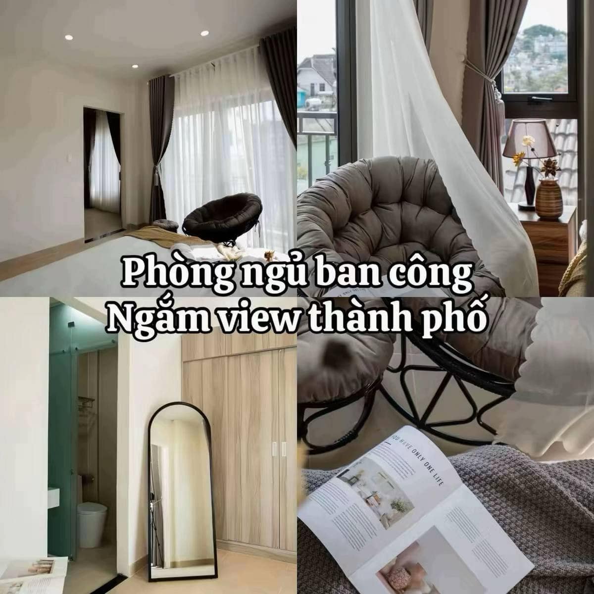 phòng ngủ ban công