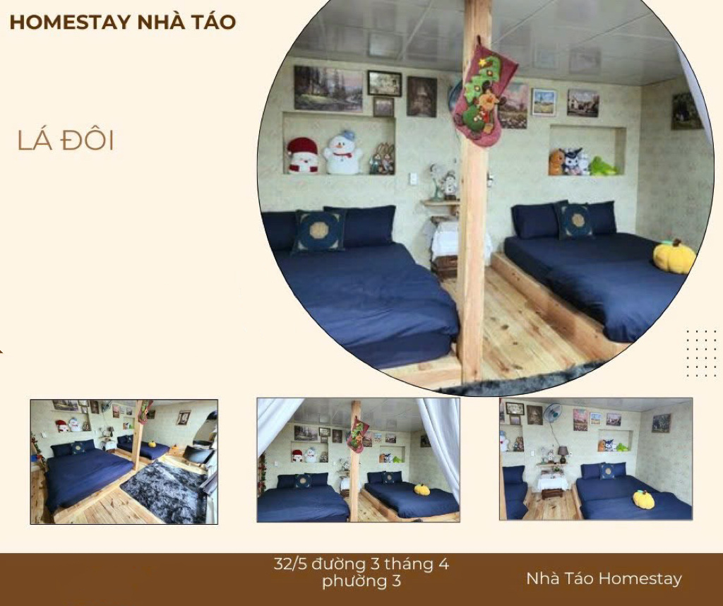 home lá đôi tại nhà của táo homestay