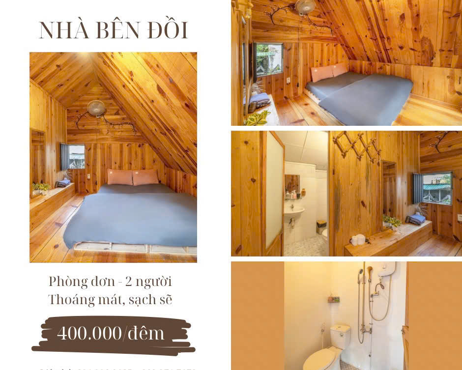 Phòng đơn tại nhà bên đồi homestay