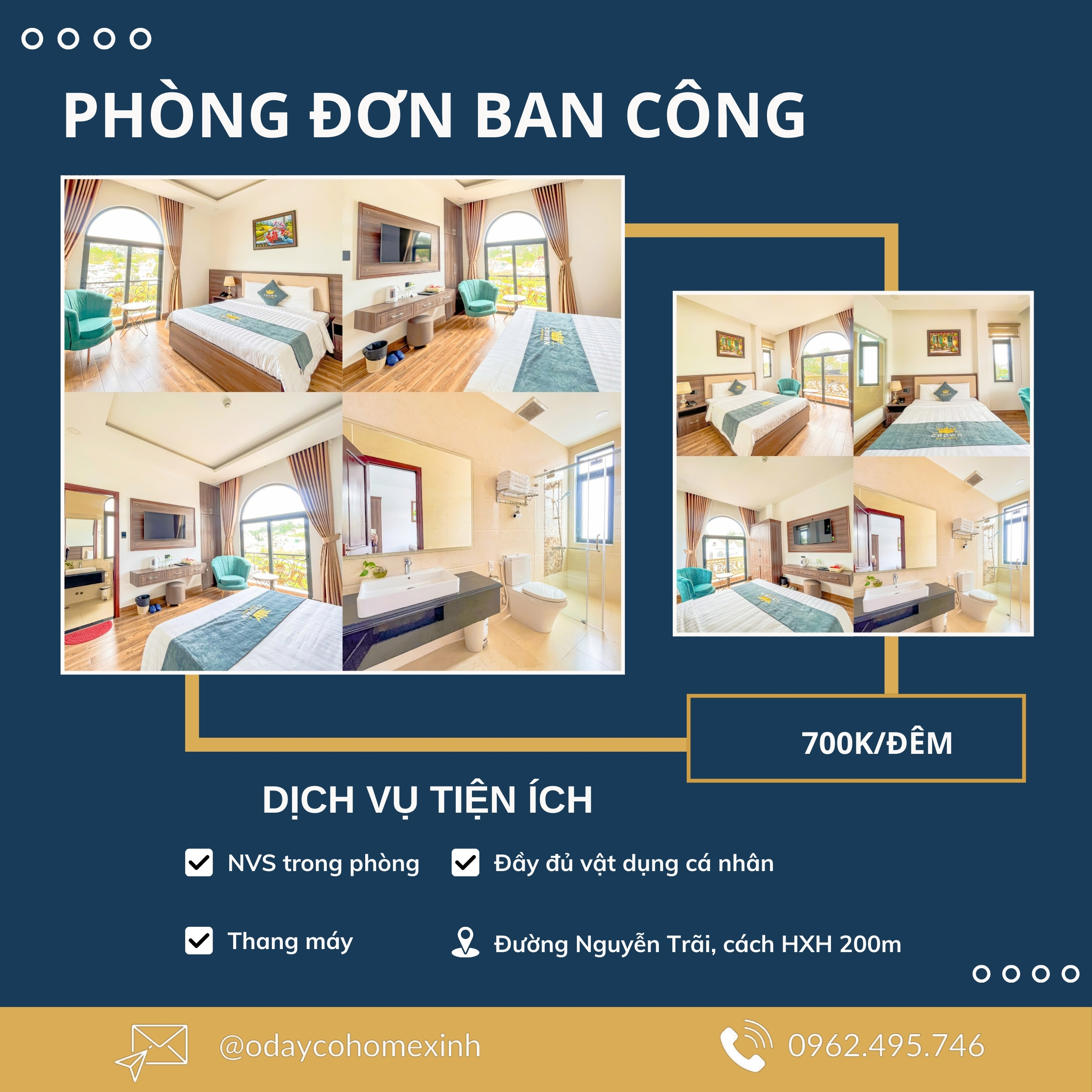 Phòng đơn ban công