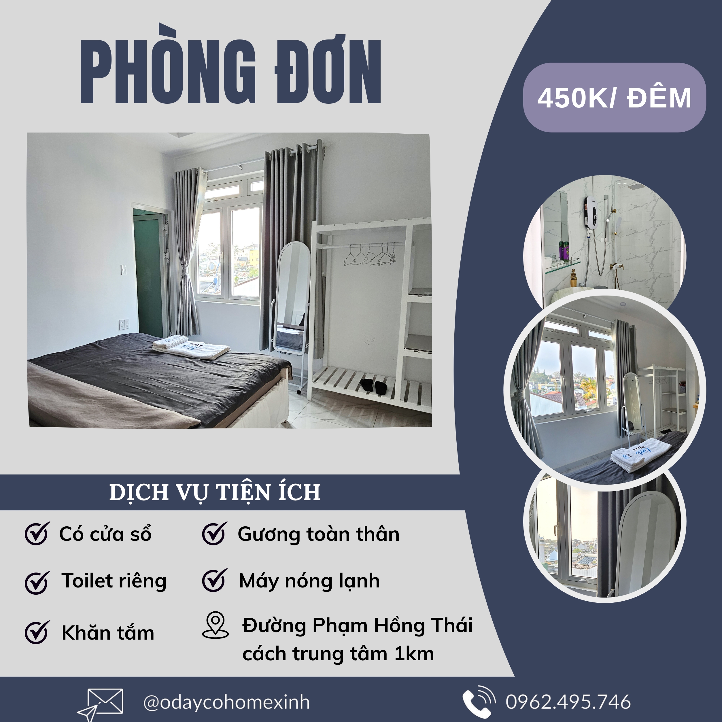 Phòng đơn có cửa sổ