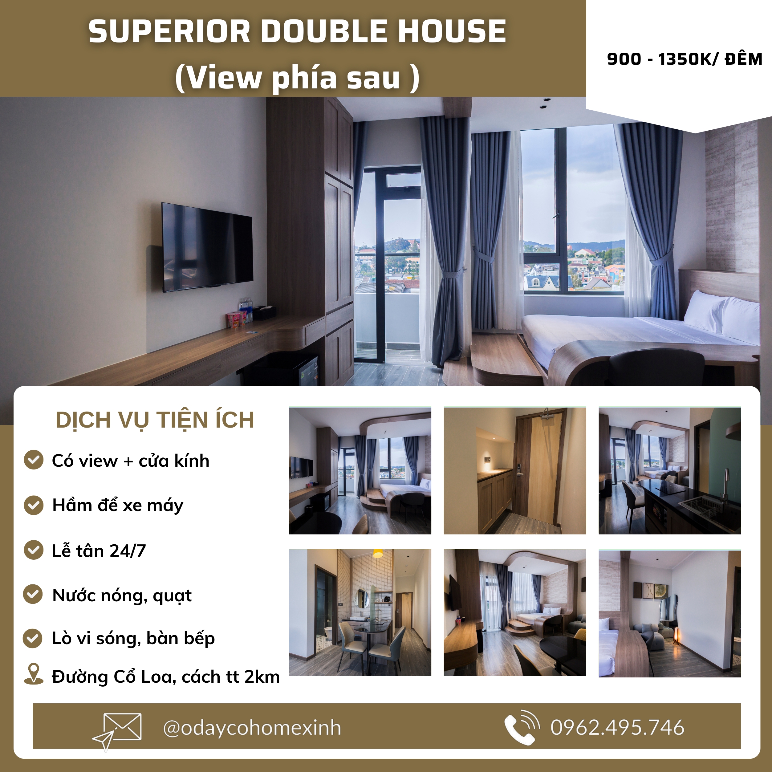 Hạng phòng Superior Double House (View phía sau)