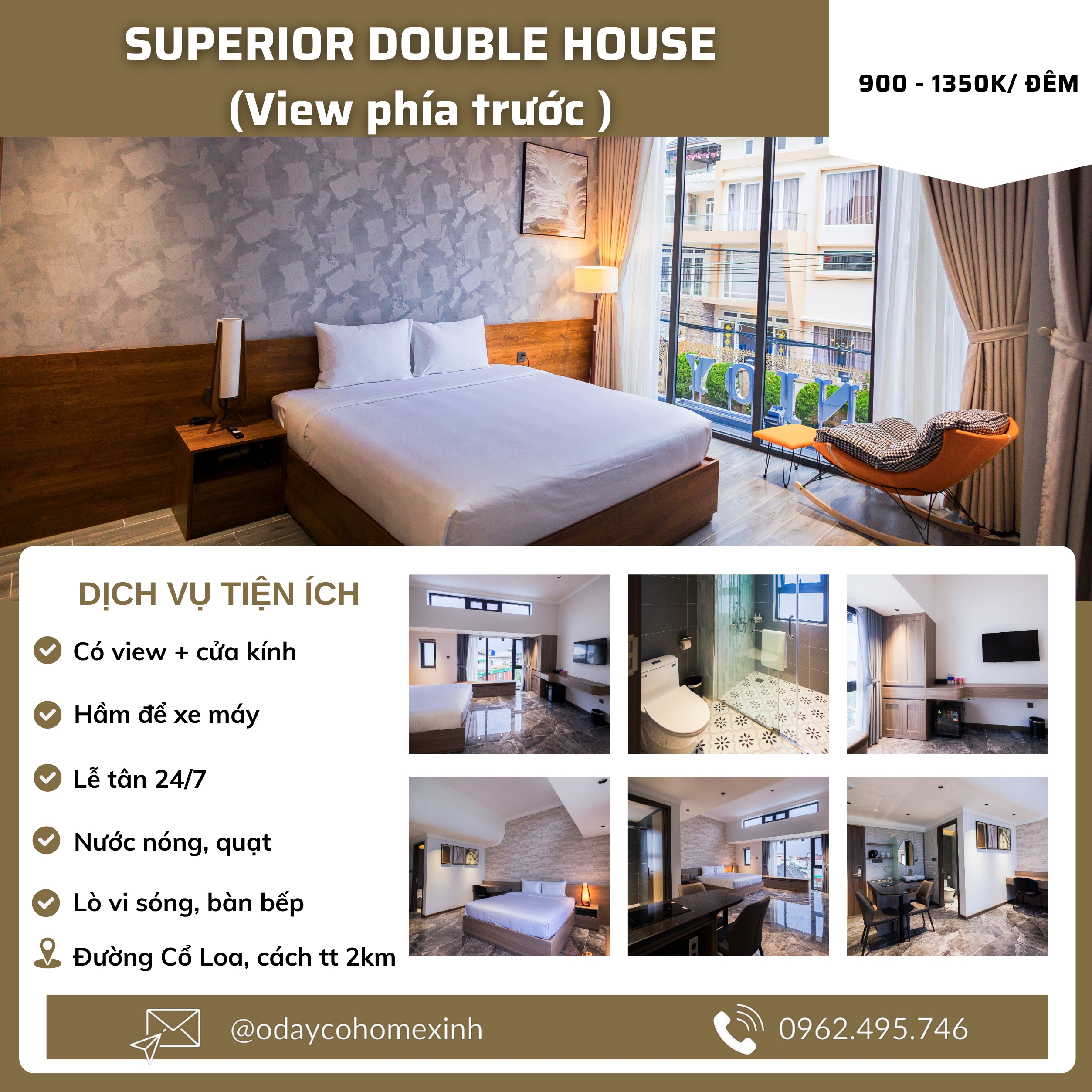 Hạng phòng Superior Double House (View phía trước)
