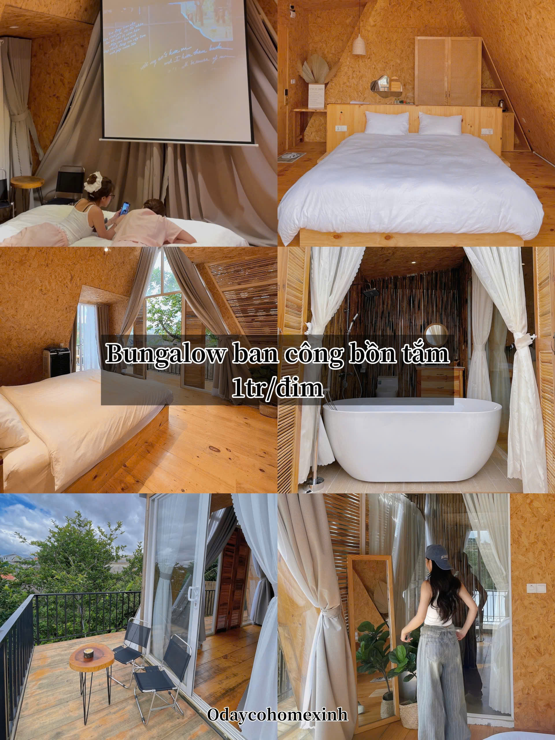 bungalow ban công bồn tắm