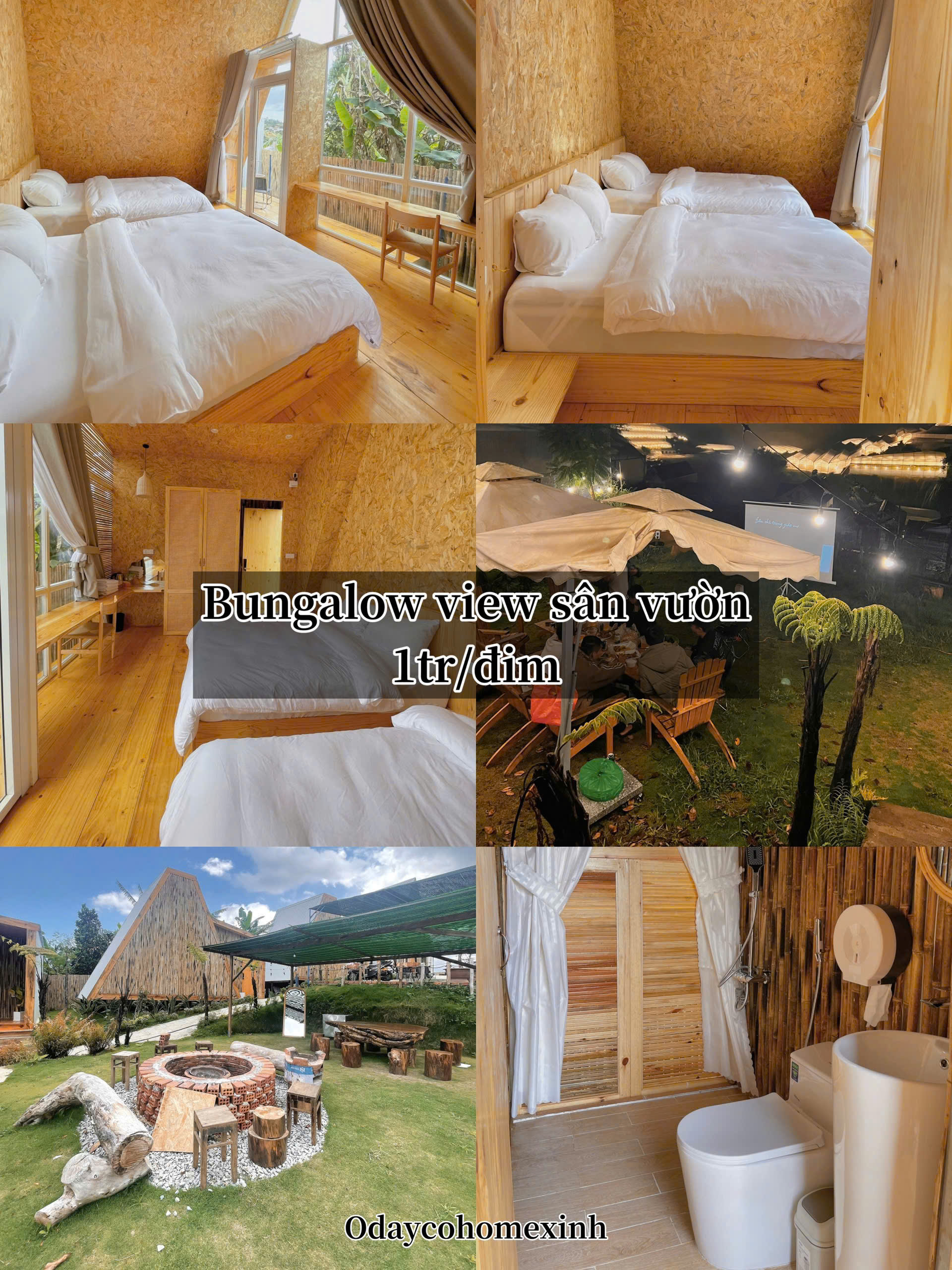 Bungalow view sân vườn